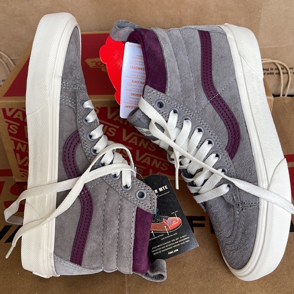 Vans Sk8-Hi MTE Forest Gray/Prune sneakers WMNS - Picture 12 of 16